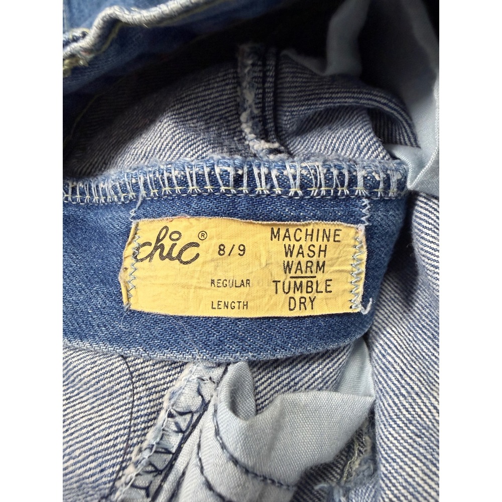 Vintage 80s Chic High Waist Tapered Jeans Striped Denim Women's 8/9 - Picture 3 of 6